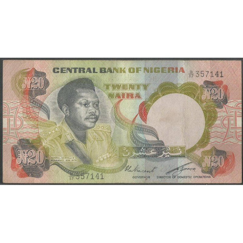 Nigeria, 20 Naira ND1977-84 Firma 5 P18d