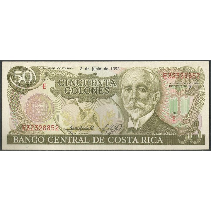 Costa Rica 50 Colones 2 Jun 1993 P257a