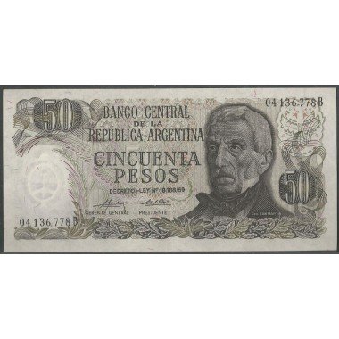 Argentina, 50 Pesos ND1974-5 Serie B P296