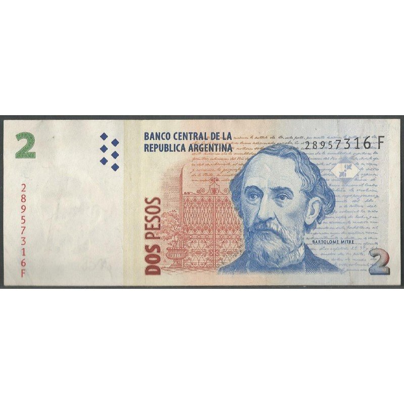 Argentina, 2 Pesos ND2002 Serie F P352