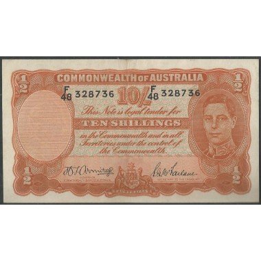 Australia, 10 Shillings ND1942 P25b