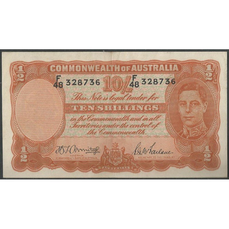 Australia, 10 Shillings ND1942 P25b
