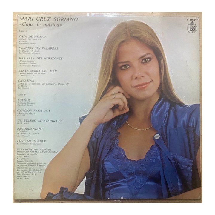 Mari Cruz Soriano Caja de musica - España 1979 reverso