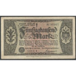 Alemania - Koln 50.000 Mark 2 Jul 1923