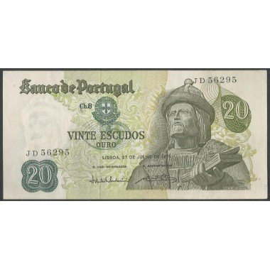 Portugal, 20 Escudos 27 Jul 1971 P173