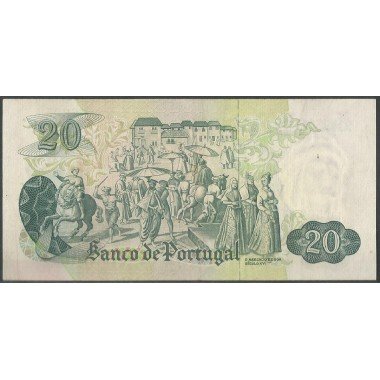 Portugal, 20 Escudos 27 Jul 1971 P173