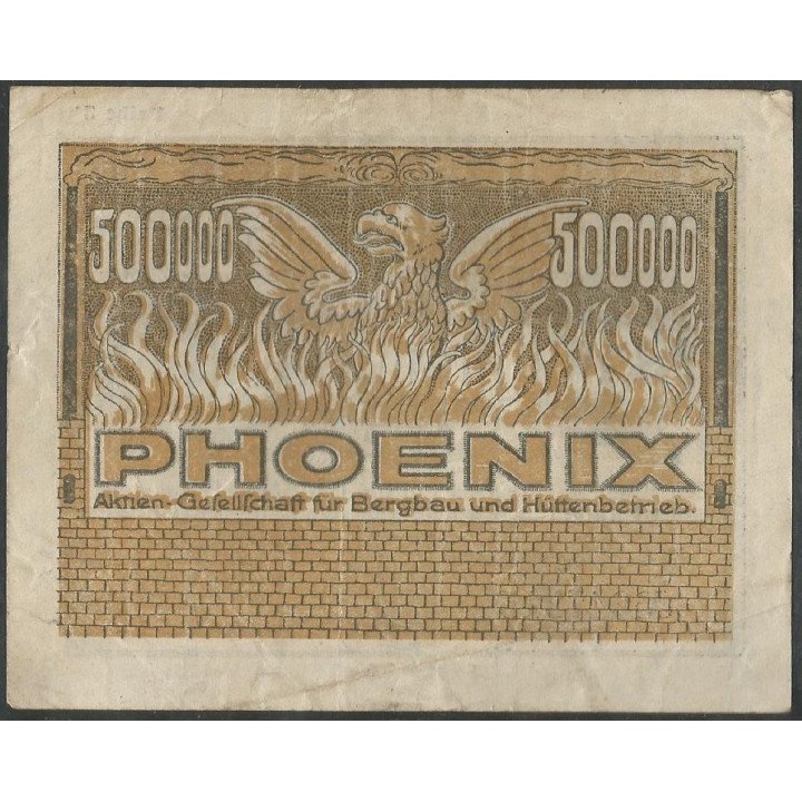 Alemania - Phoenix 500.000 Mark 1 Ago 1923 reverso
