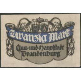 Alemania - Brandenburg 20 Mark 1 Oct 1918
