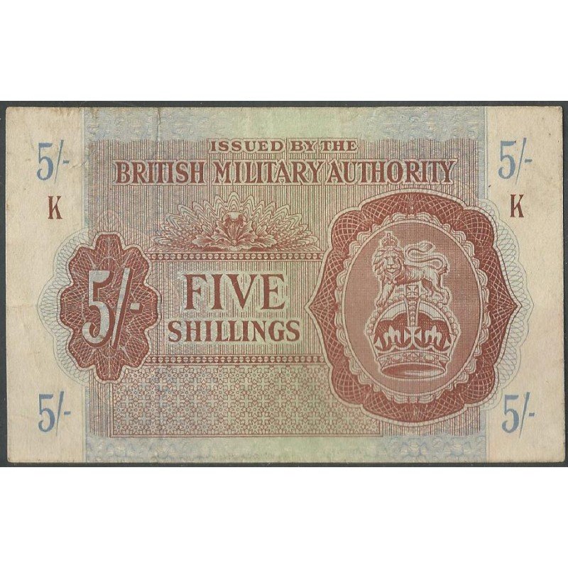 Inglaterra, 5 Shillings ND1943 PM4