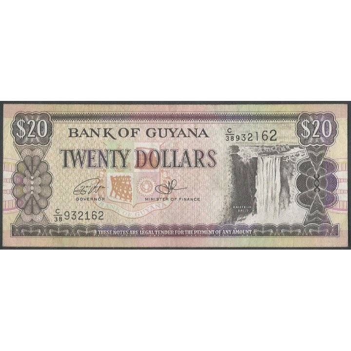 Guyana 20 Dollars ND1996 Firma 15 P30f