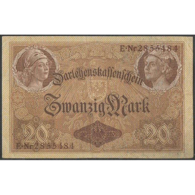 Alemania, 20 Mark 5 Ago 1914 P48b