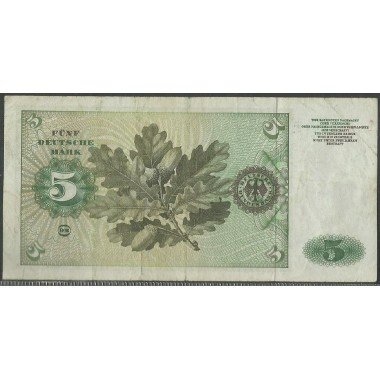 Alemania, 5 Mark 2 Ene 1960 P18a