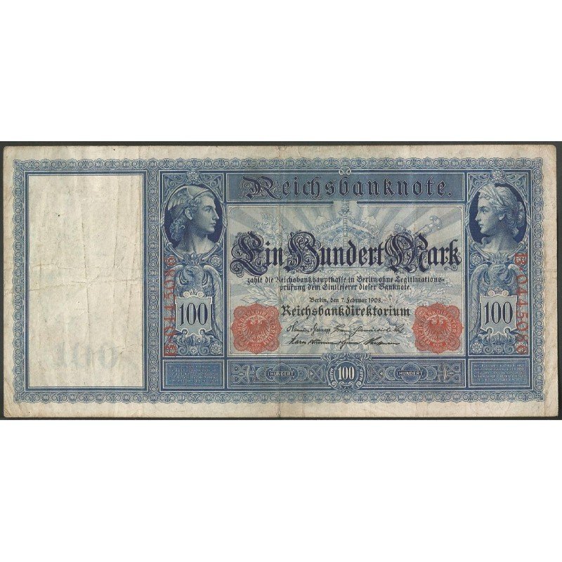 Alemania, 100 Mark 7 Feb 1908 P35