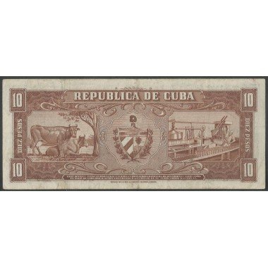 Cuba, 10 Pesos 1960 P88c Firma el "Che"