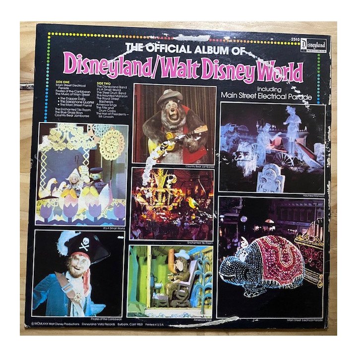 The official album of Dysneyland / Walt Disney World - Usa 1980 reverso