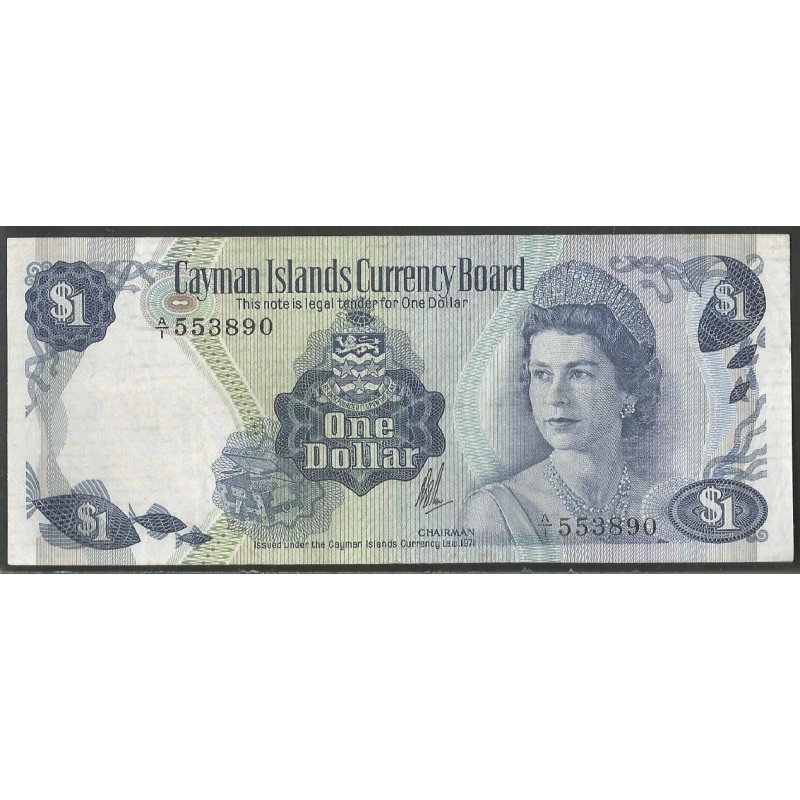 Islas Cayman, 1 Dollar L1971 A/1 P1A