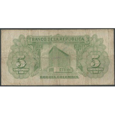 Billete de 5 Pesos 20 Jul 1960 M61572608 BGW125
