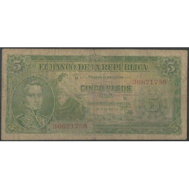 Billete de 5 Pesos 1 Ene 1953 M36621758 BGW124