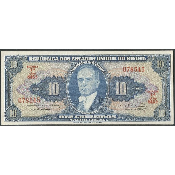 Brasil 10 Cruzeiros ND1963 Firma 12 P167b