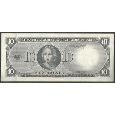 El Salvador, 10 Colones 9 Feb 1996 P144a