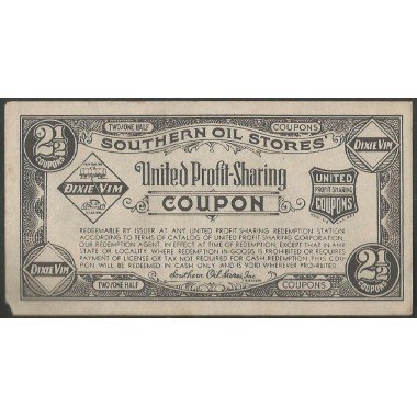 Florida - Southern Oil Stores, 2 1/2 Coupons ND1940's