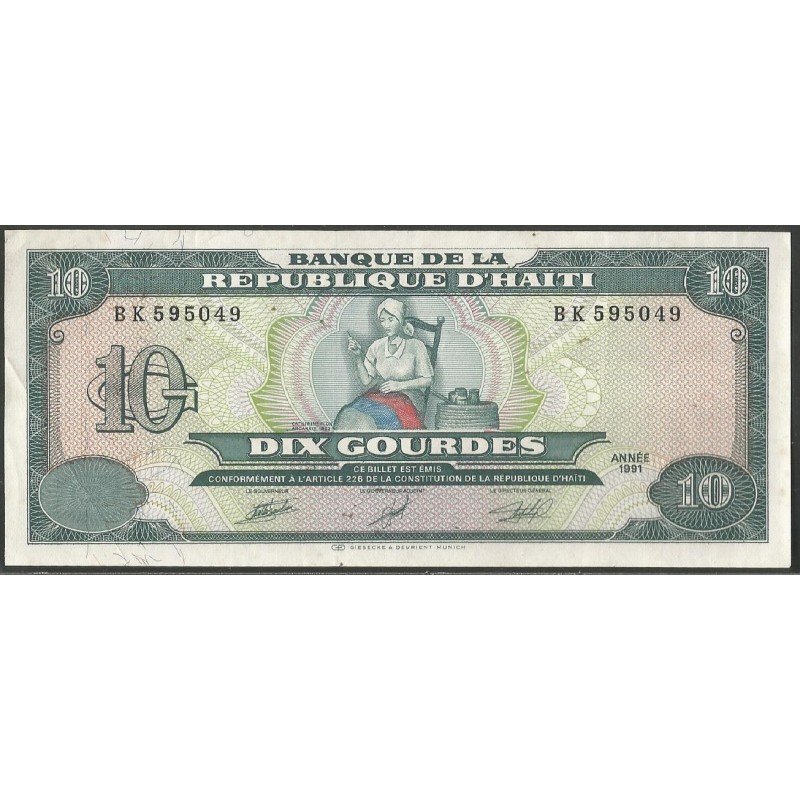 Haiti, 10 Gourdes 1991 P256a