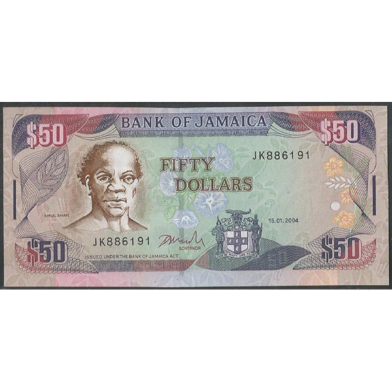 Jamaica, 50 Dollars 15 Ene 2004 P79e