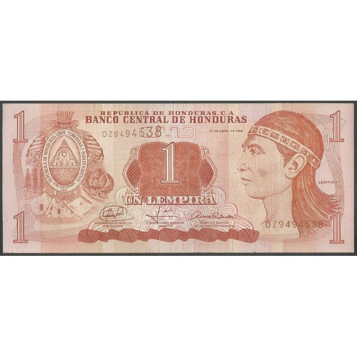 Honduras 1 Lempira 17 Abr 2008 P89a