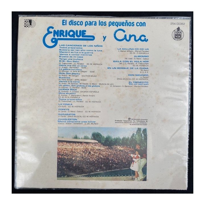 Enrique y Ana - Colombia 1981 reverso
