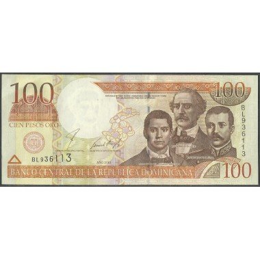 Rep. Dominicana, 100 Pesos 2001 P171a