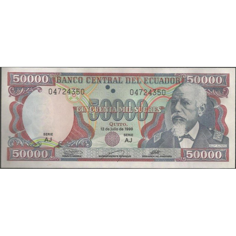 Ecuador, 50.000 Sucres 12 Jul 1999 AJ P130d
