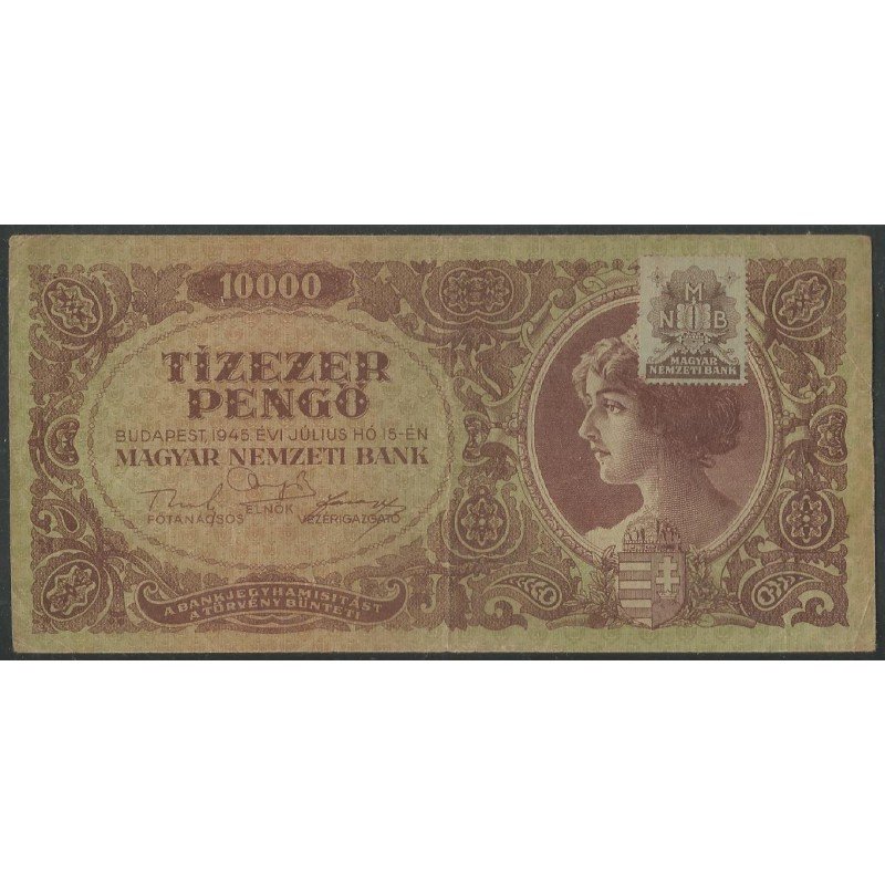 Hungria, 10.000 Pengo 15 Jul 1945 P119b