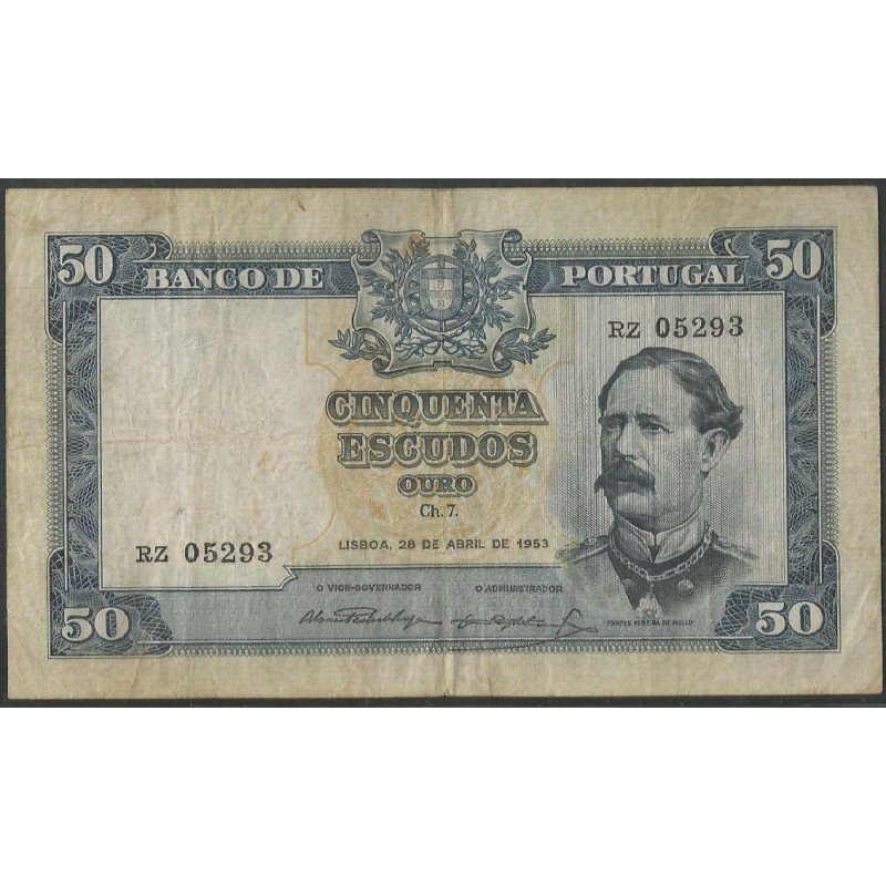 Portugal, 50 Escudos 28 Abr 1953 P160