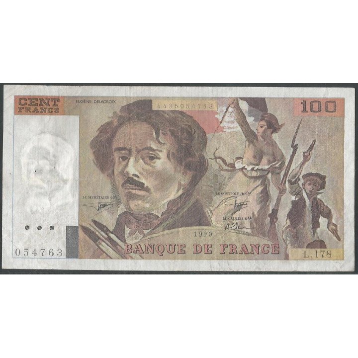 Francia 100 Francs 1990 P154e