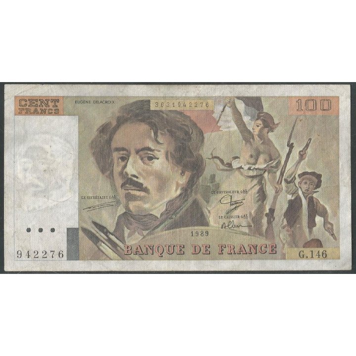 Francia 100 Francs 1989 P154d