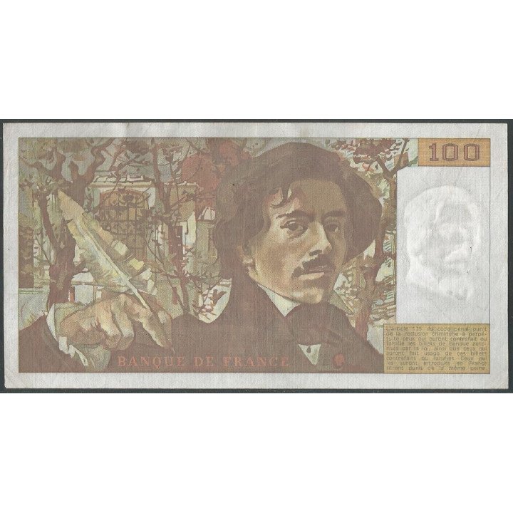 Francia 100 Francs 1991 P154e reverso