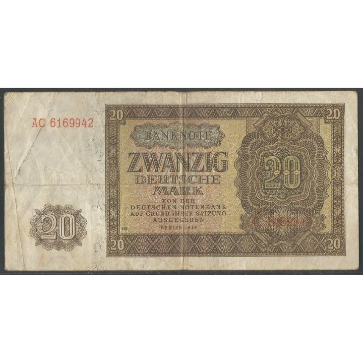 Alemania Democratica 20 Mark 1948 P13b