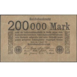 Alemania 200.000 Mark 9 Ago 1923 P100
