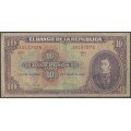 Billete de 10 Pesos 2 Ene 1963 8 Dig. BGW178