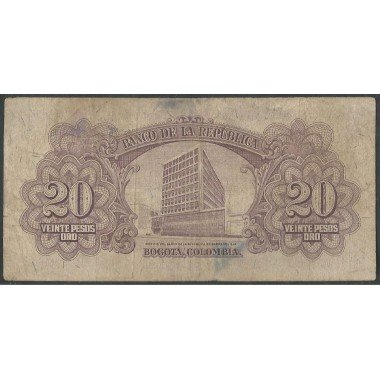 Billete de 20 Pesos 1 ene 1960 BGW219