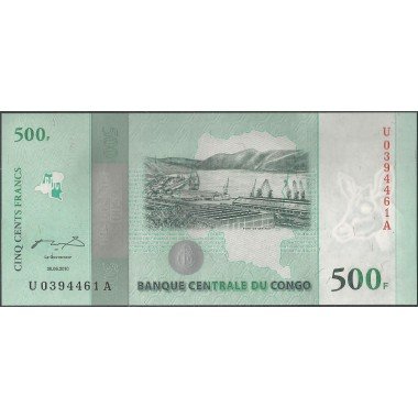 Rep Democratica del Congo, 500 Francs 30 Jun 2010 P100a