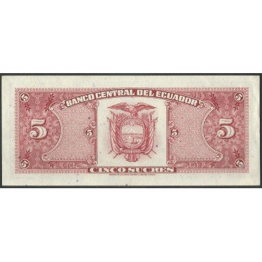 Ecuador, 5 Sucres 22 Nov 1988 IA P113d