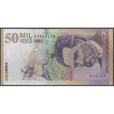 Billete de 50.000 Pesos 25 Ago 2012 BGW823