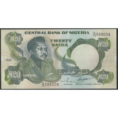Nigeria,  20 Naira 2002 Firma 10 P26g