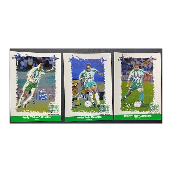 Atletico Nacional Juego de postales oficiales 17 Unidades reverso