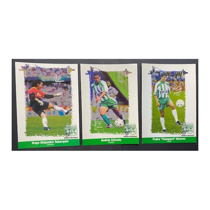 Atletico Nacional Juego de postales oficiales 17 Unidades reverso