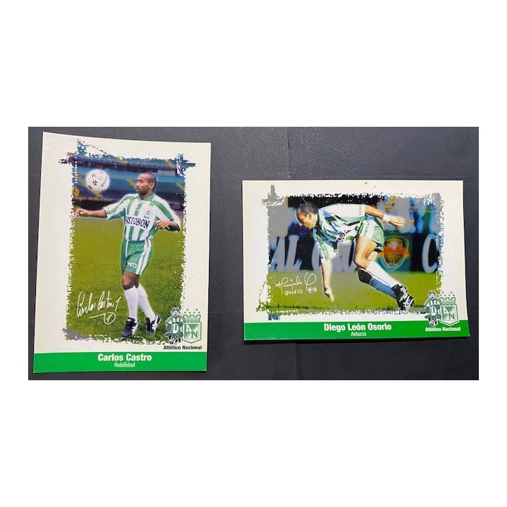 Atletico Nacional Juego de postales oficiales 17 Unidades reverso
