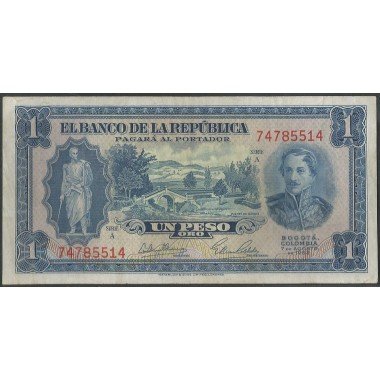 Billete de 1 Peso 7 Ago 1953 BGW043