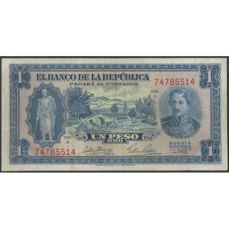 Billete de 1 Peso 7 Ago 1953 BGW043