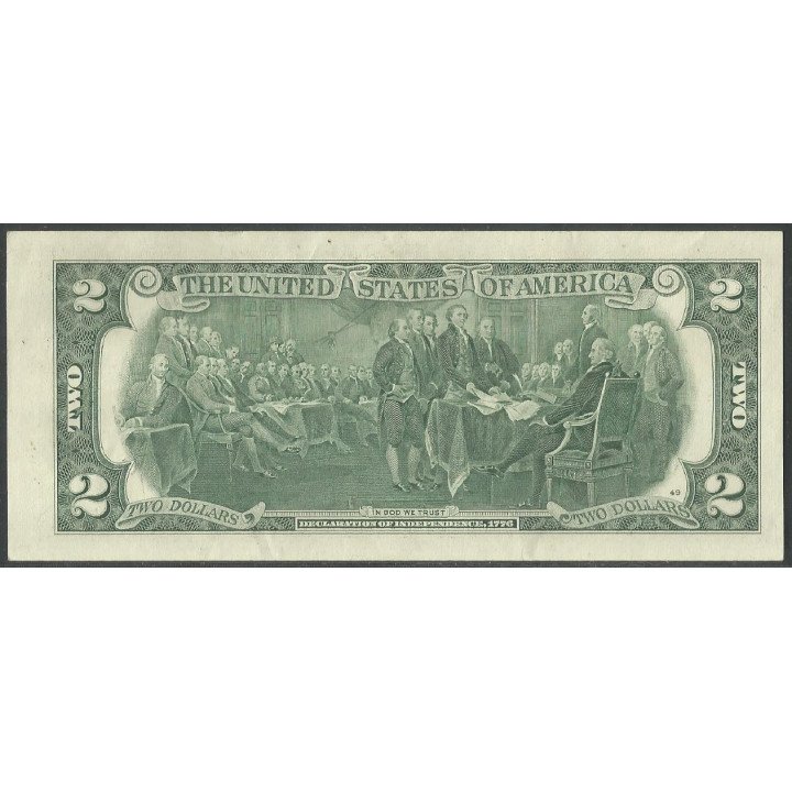 Estados Unidos 2 Dollars 2013 F P538 Descentrada reverso